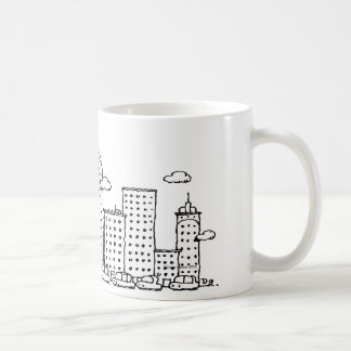 Café Taza del horizonte del dibujo animado de la música