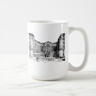 Café Taza del hospital de Middlesex (negro y blanco)