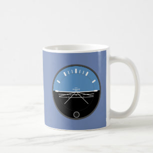 Café Taza del indicador de actitud de los pilotos
