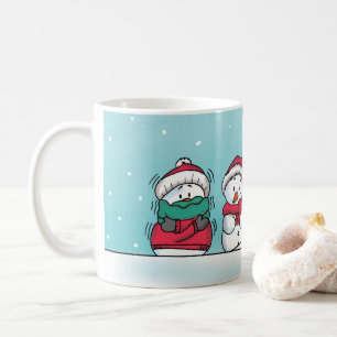 Café Taza del invierno del muñeco de nieve - diseños 