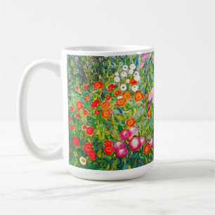 Café Taza del jardín de flores de Gustavo Klimt