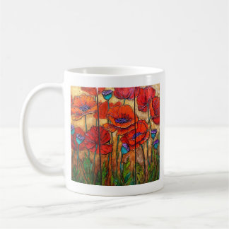 Café Taza del jardín de la amapola