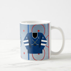 Café Taza del jersey de equipo de hockey del hielo