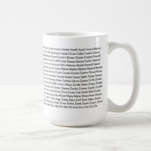 Café Taza del juego de palabra - DISEÑO de la lista de