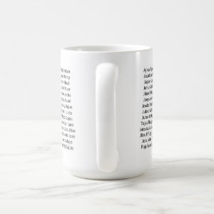 Café Taza del juego de palabra - lista de palabras de J