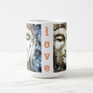 Café Taza del jumbo del arte de la acuarela de Buda del