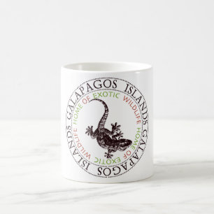 Café Taza del lagarto de las islas de las Islas