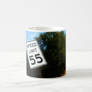Café Taza del límite de velocidad 55