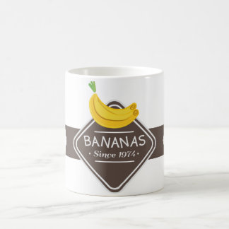 Café Taza del logotipo de los PLÁTANOS