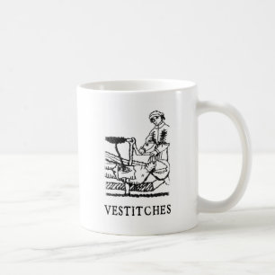 Café taza del logotipo de los vestitches
