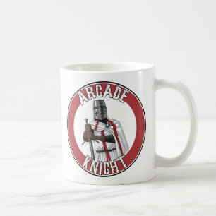 Café Taza del logotipo del caballero de la arcada