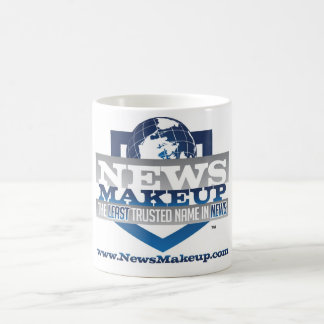 Café Taza del logotipo del maquillaje de las noticias