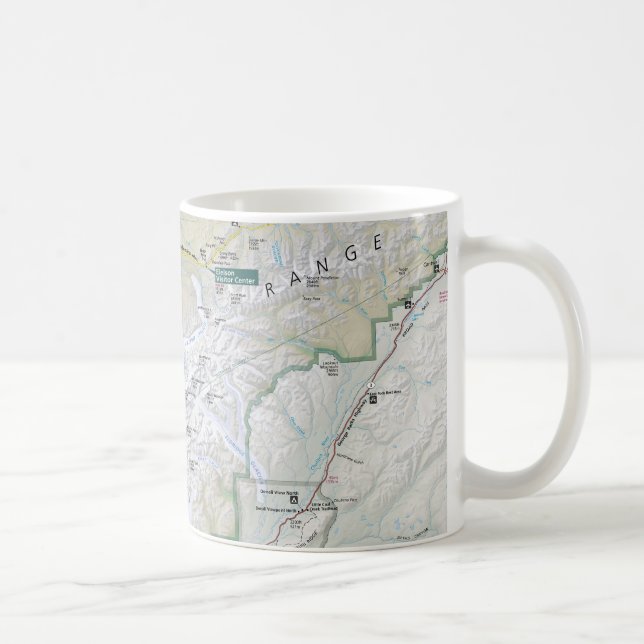 Café Taza del mapa de Denali (Alaska) (Derecha)