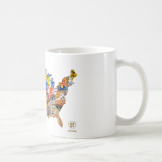 Café Taza del mapa de la placa de Estados Unidos