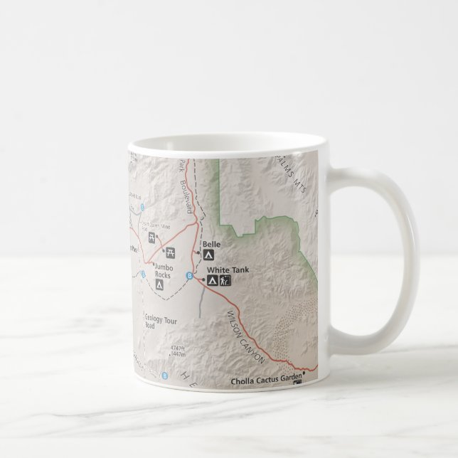 Café Taza del mapa de la yuca (Derecha)