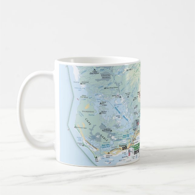 Café Taza del mapa de los marismas (Izquierda)