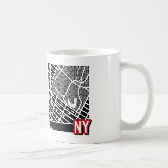 Café Taza del mapa de Nueva York (Derecha)