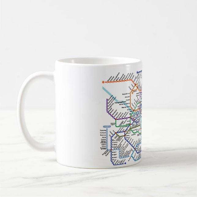 Café Taza del mapa del metro de Seul (Izquierda)