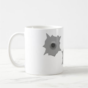 Café Taza del mensaje del agujero de bala