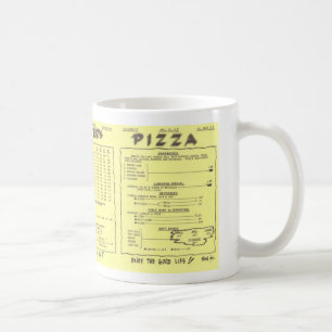 Café Taza del menú de la pizza del alfarero