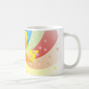 Café Taza del molinillo de viento del arco iris