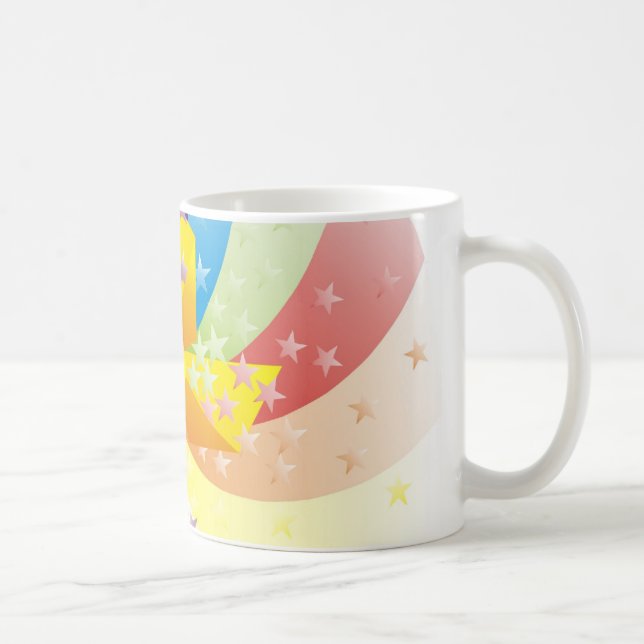 Café Taza del molinillo de viento del arco iris (Derecha)