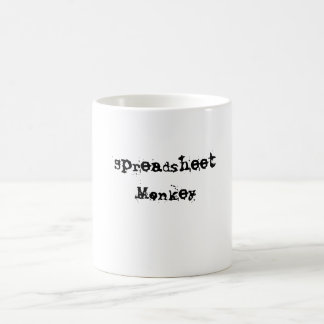Café Taza del mono de la hoja de balance