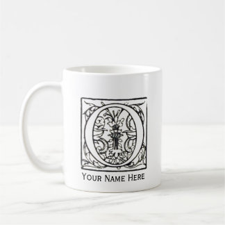 Café Taza del monograma de la letra O
