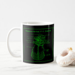 Café Taza del motor de Apolo Saturn V Rocketdyne F-1