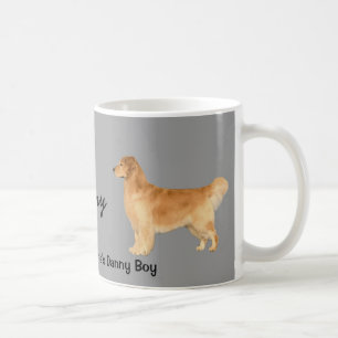 Café Taza del muchacho de Danny del golden retriever