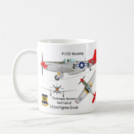 Café Taza del mustango de P-51 Tuskegee