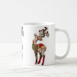 Café Taza del navidad de la silueta del reno