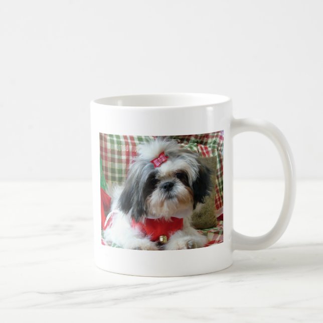 Café taza del navidad de shih-tzu (Derecha)