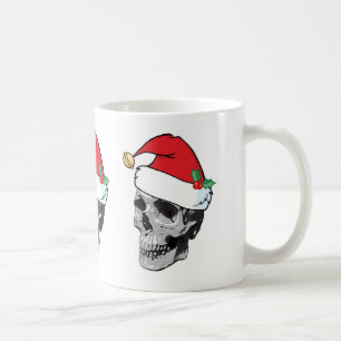 Café Taza del navidad del cráneo de Santa