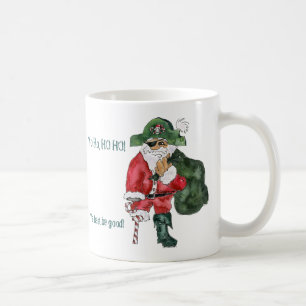 Café Taza del navidad del pirata de Santa