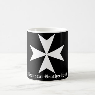 Café Taza del negro de la fraternidad de Hospitaller