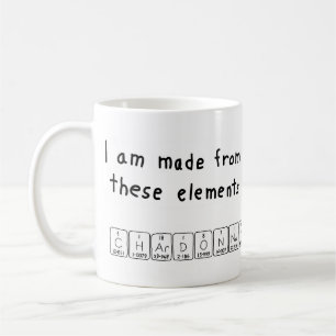 Café Taza del nombre de la tabla periódica de