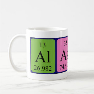 Café Taza del nombre de la tabla periódica de Alastair
