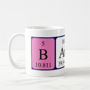 Café Taza del nombre de la tabla periódica de Barbara