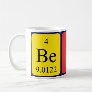 Café Taza del nombre de la tabla periódica de Beth