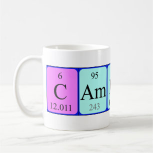 Café Taza del nombre de la tabla periódica de Cameron