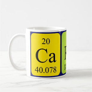 Café Taza del nombre de la tabla periódica de Carey