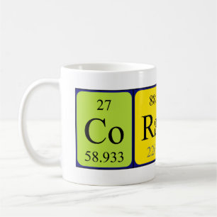 Café Taza del nombre de la tabla periódica de Coraline