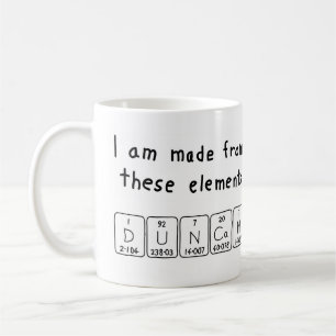 Café Taza del nombre de la tabla periódica de Duncan