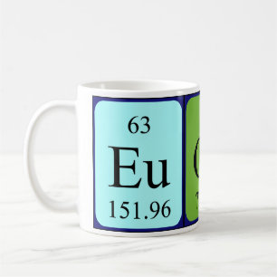Café Taza del nombre de la tabla periódica de Eugene