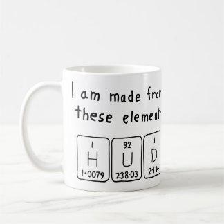 Café Taza del nombre de la tabla periódica de Hud
