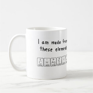 Café Taza del nombre de la tabla periódica de la