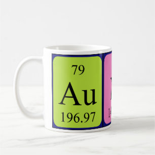 Café Taza del nombre de la tabla periódica de la tía