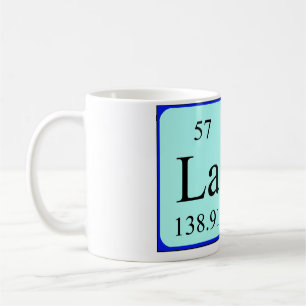 Café Taza del nombre de la tabla periódica de Lana