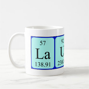 Café Taza del nombre de la tabla periódica de Lauren